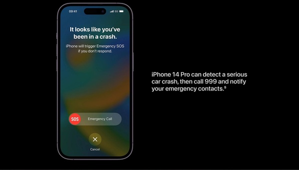 iPhone 14 Pro Max 1TB có khả năng phát hiện va chạm và liên hệ số điện thoại khẩn cấp tự động